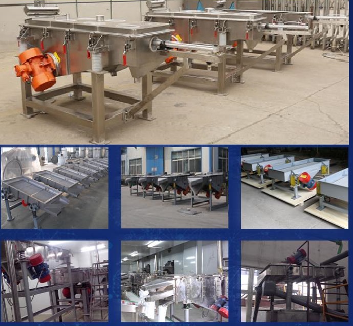 直線振動篩使用，粉末食品醫藥顆粒過濾除雜分級