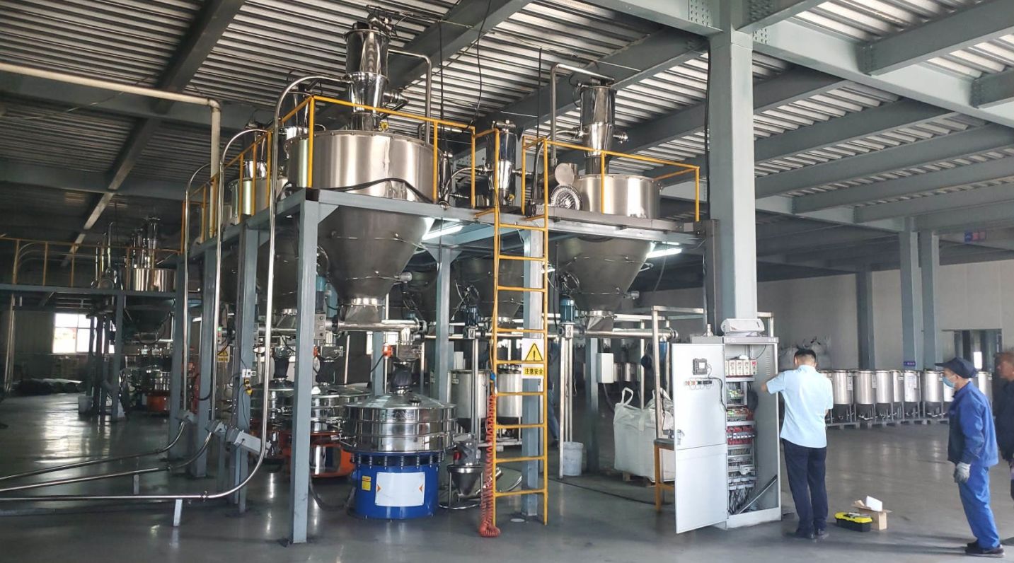 浙江客戶篩分、真空上料、無塵投料輸送生產線